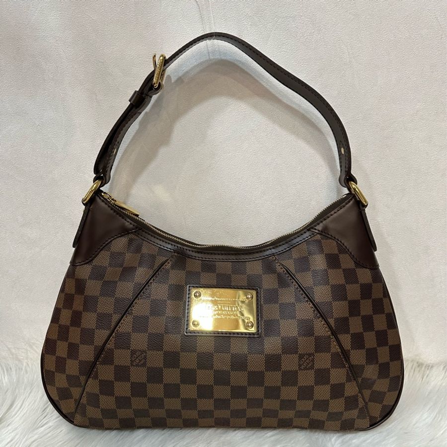 LV N48180 咖啡棋盤格金牌肩背包-0