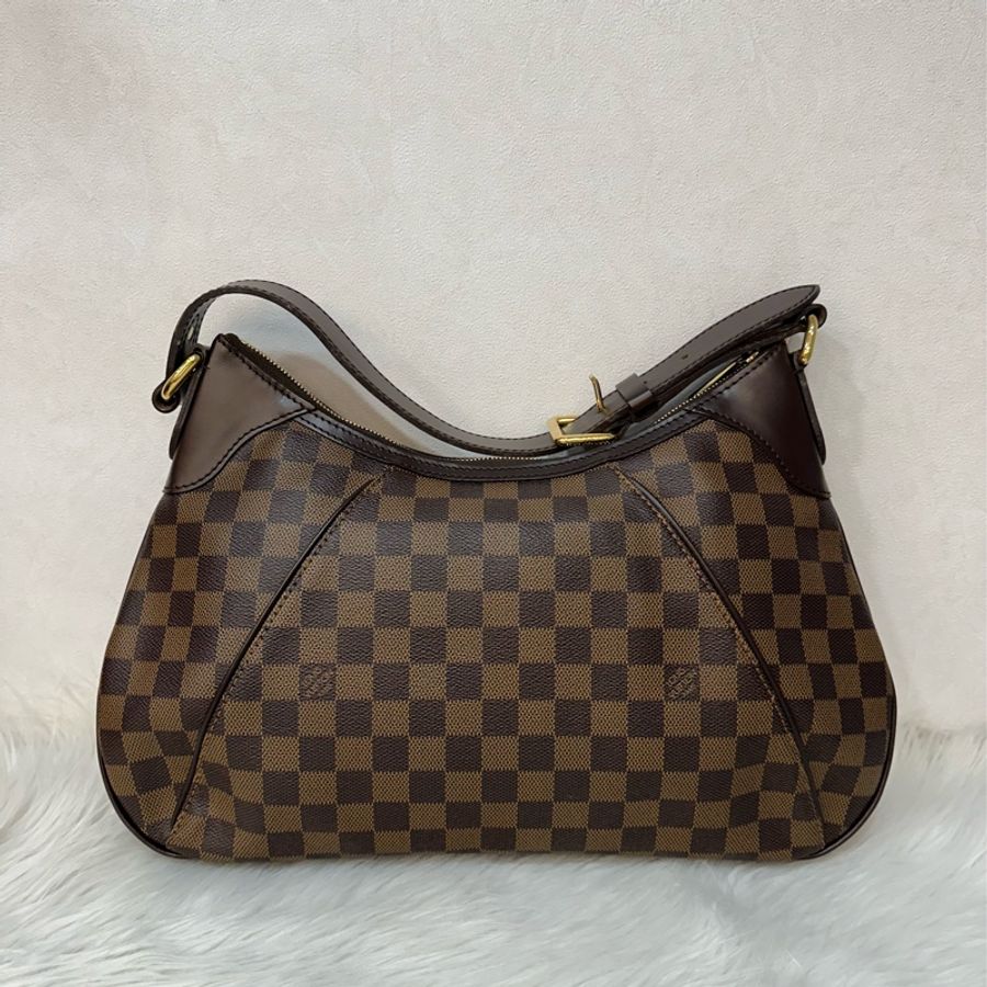 LV N48180 咖啡棋盤格金牌肩背包-2