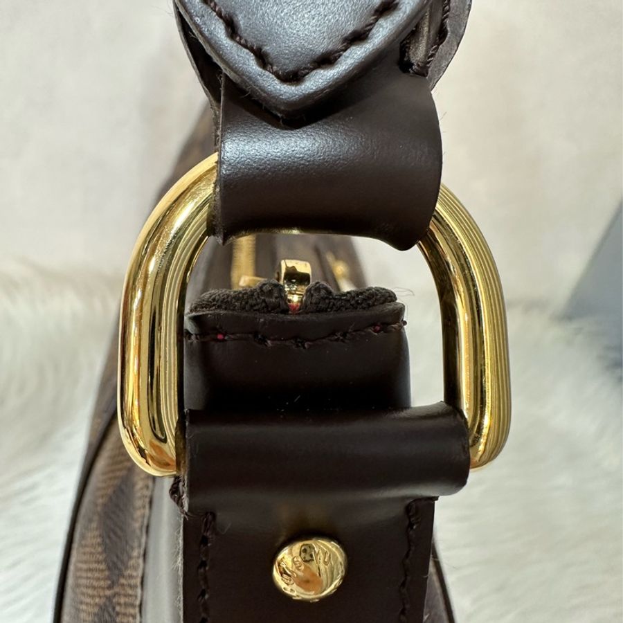 LV N48180 咖啡棋盤格金牌肩背包-6