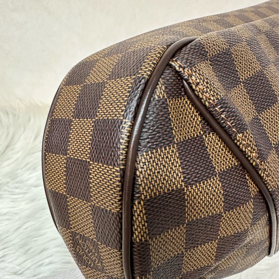 LV N48180 咖啡棋盤格金牌肩背包-10
