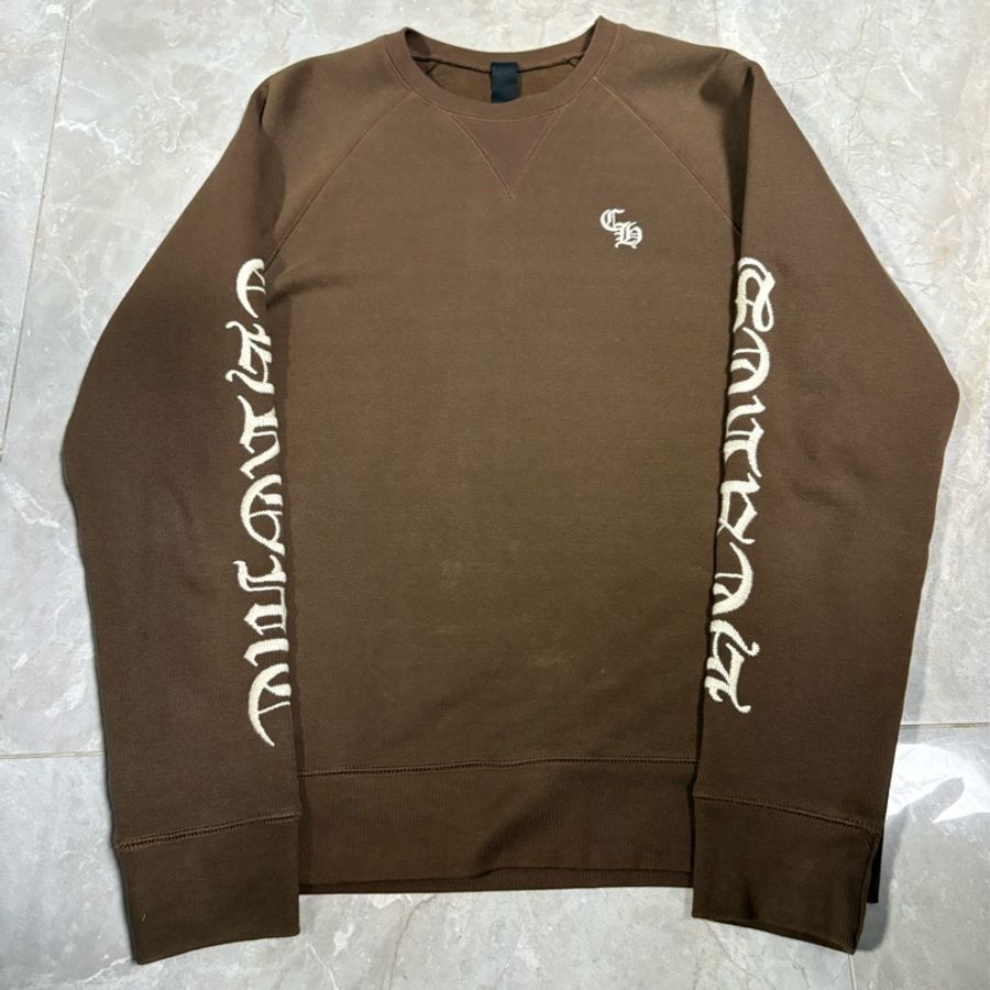 Chrome Hearts 摩卡刺繡梵文銀牌Logo衛衣-0