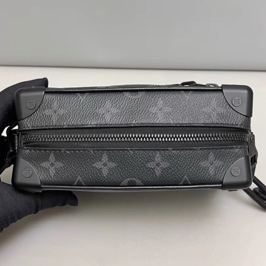 Louis Vuitton Mini Soft Trunk黑花盒子包 芯片款 尺寸18×13-15