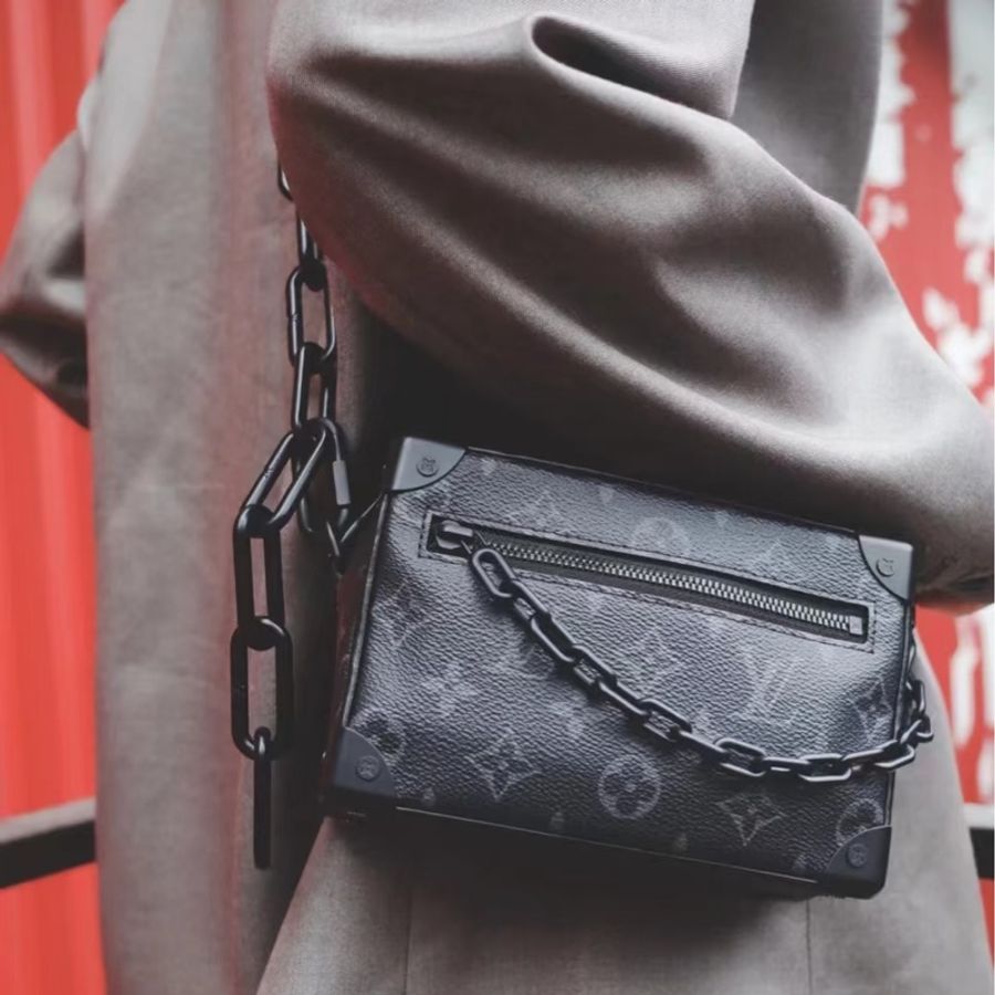 Louis Vuitton Mini Soft Trunk黑花盒子包 芯片款 尺寸18×13-39