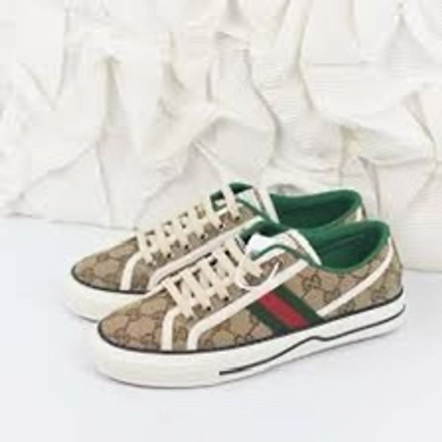 🔥【專櫃正品Gucci帆布鞋EU42.5】 男女皆可穿Gucci Men’s GG Tennis 1977 Sneake 全新正品保證-3