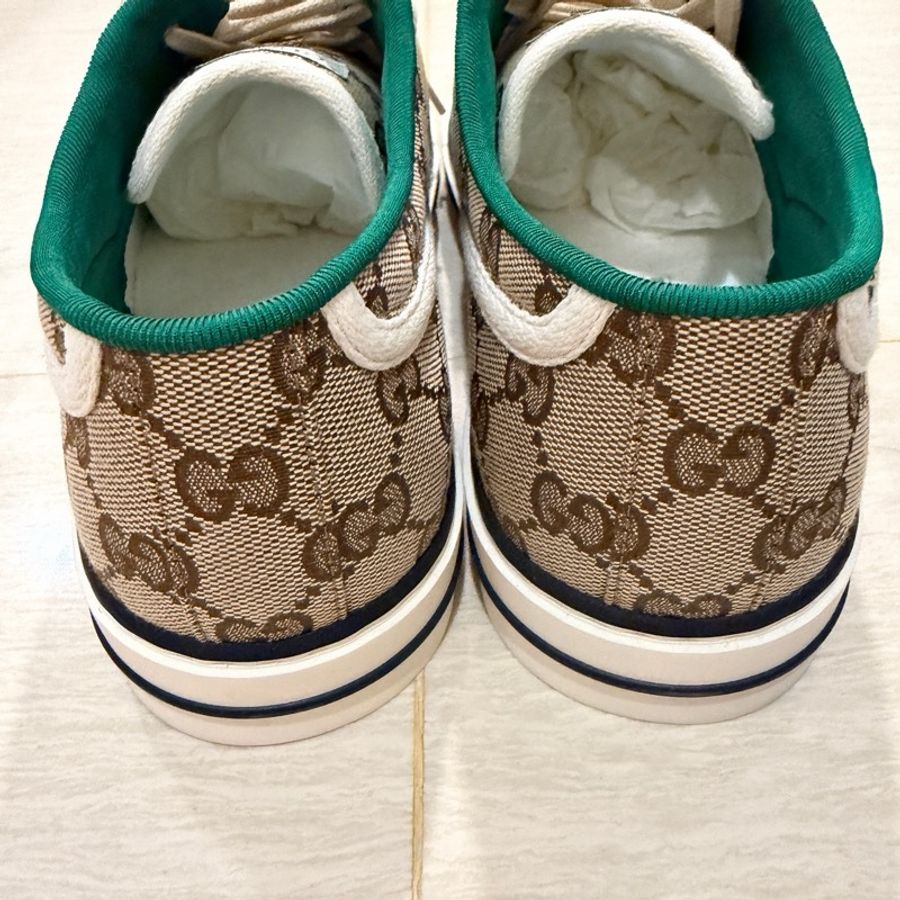 🔥【專櫃正品Gucci帆布鞋EU42.5】 男女皆可穿Gucci Men’s GG Tennis 1977 Sneake 全新正品保證-9