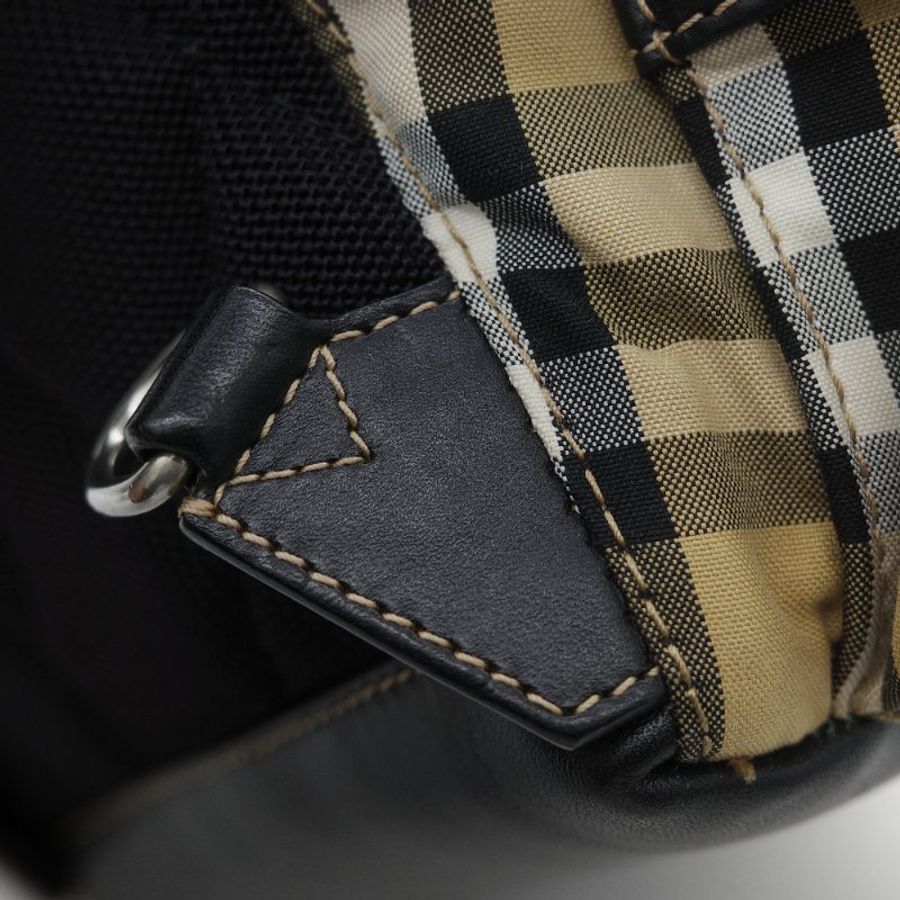 Burberry 巴寶莉 The Rucksack 風衣棕色 經典格紋 拼接尼龍 小型 後背包 雙肩包 電腦包-32