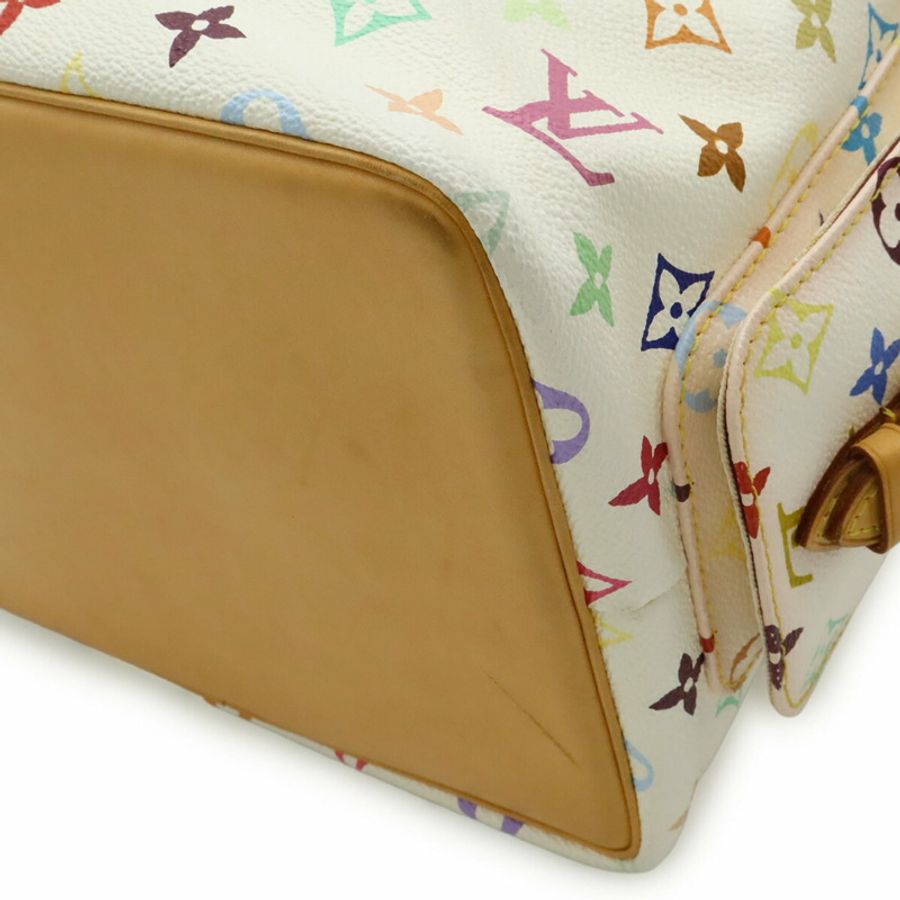 LOUIS VUITTON 路易威登 Monogram 多色 Petit Noé 肩背包，白色 M42229-3