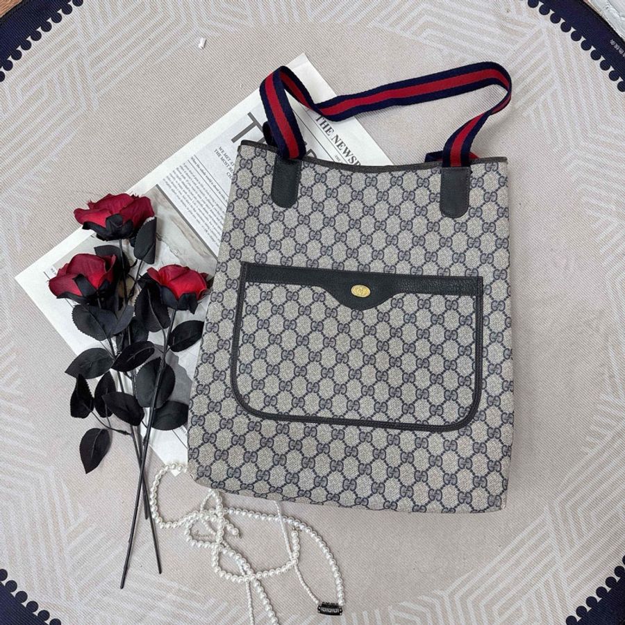 【赫蒂國際精品】Gucci 古馳 經典老花托特包 中古 二手 vintage-0