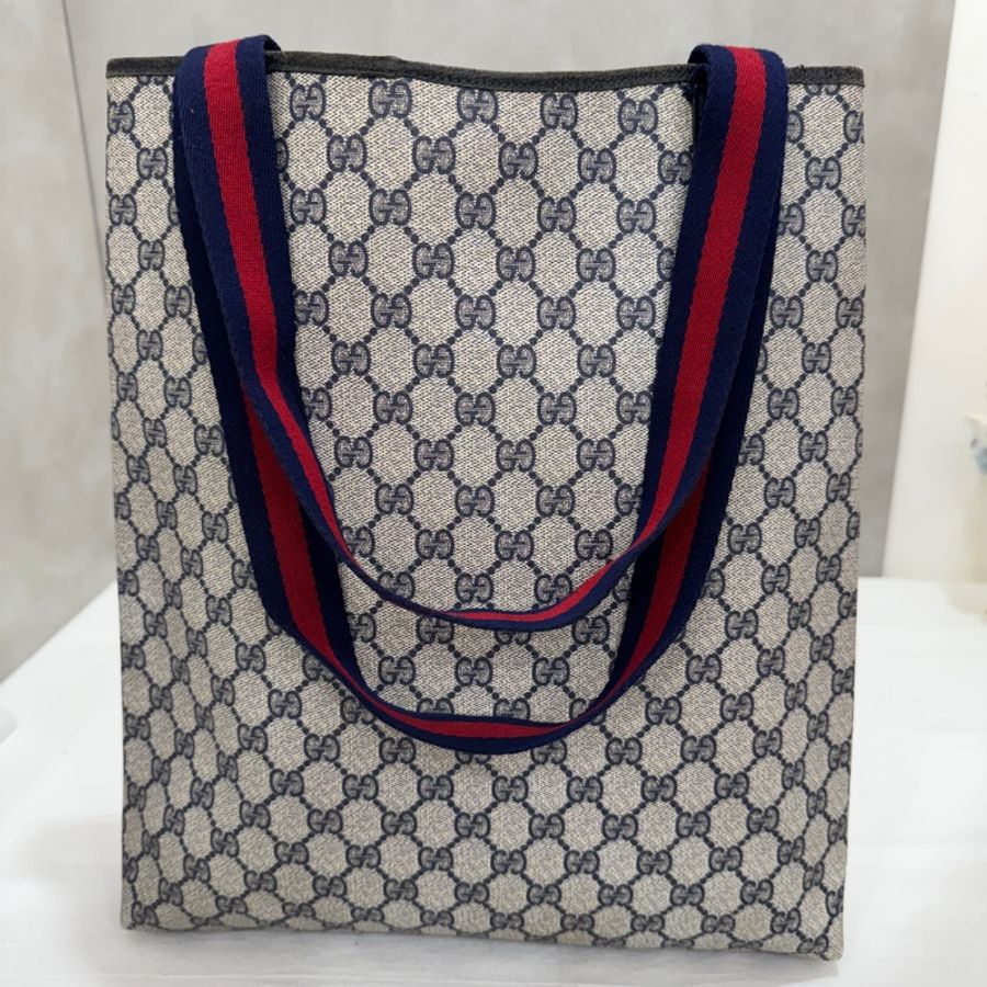 Gucci 古馳 經典老花托特包 中古 二手 vintage-4