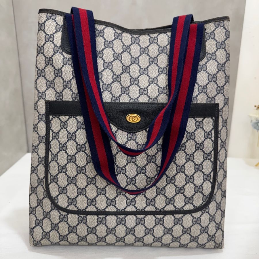 Gucci 古馳 經典老花托特包 中古 二手 vintage-5