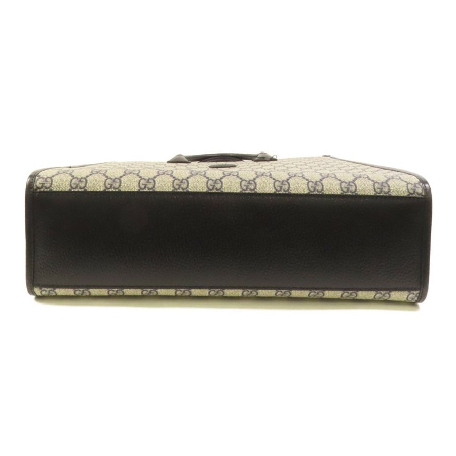 GUCCI 塗層帆布Interlocking G Medium Tote銀扣手挽肩背兩用袋-3