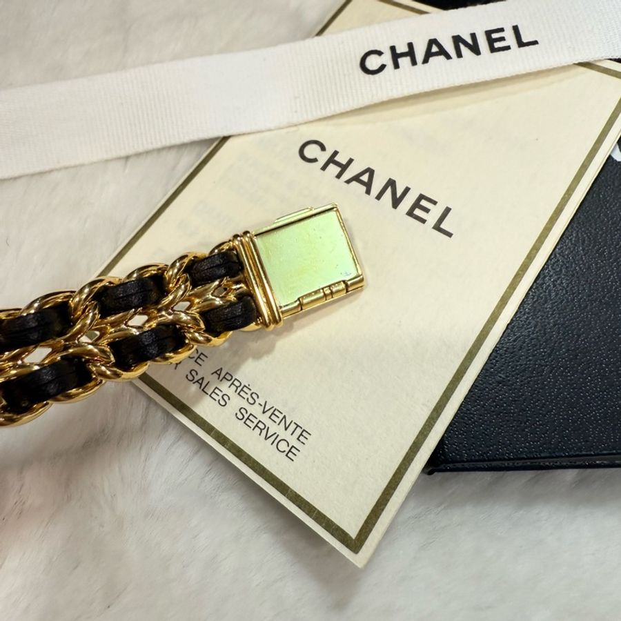 🥇合法登記 保證真品🎉9新 附保固🎈香奈兒 CHANEL 黑金  首映錶 S號-12