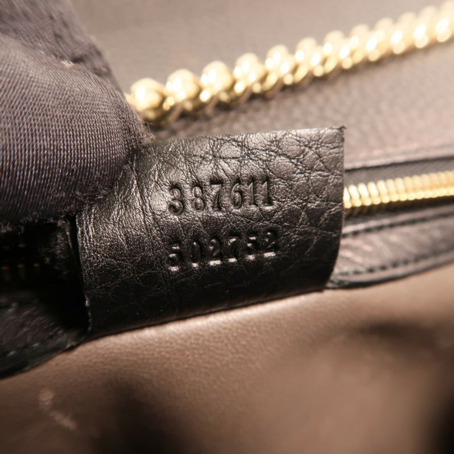 GUCCI 牛皮皮革Bamboo金扣鏈帶肩背袋-6
