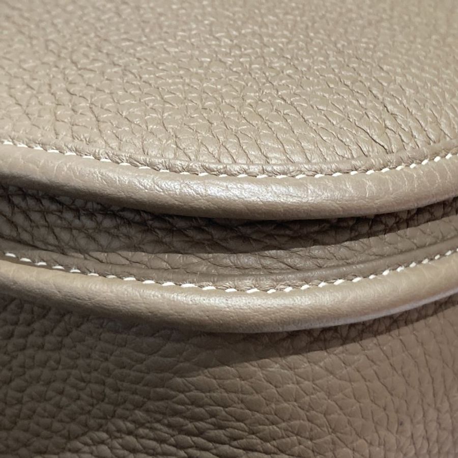 HERMÈS 愛馬仕 EVELYNE 29 肩背包 牛皮 大象灰 銀釦-9