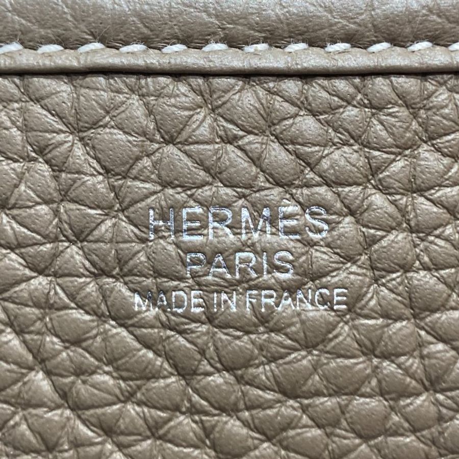 HERMÈS 愛馬仕 EVELYNE 29 肩背包 牛皮 大象灰 銀釦-15