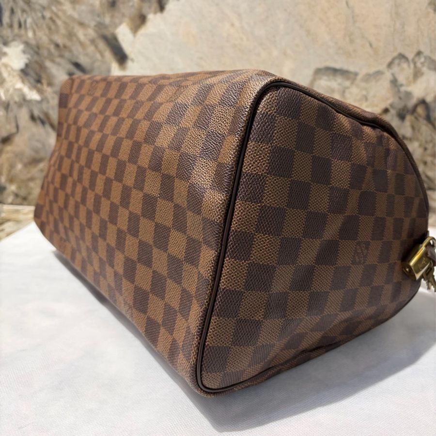 LV 咖棋盤格SPEEDY35 無背帶款-5