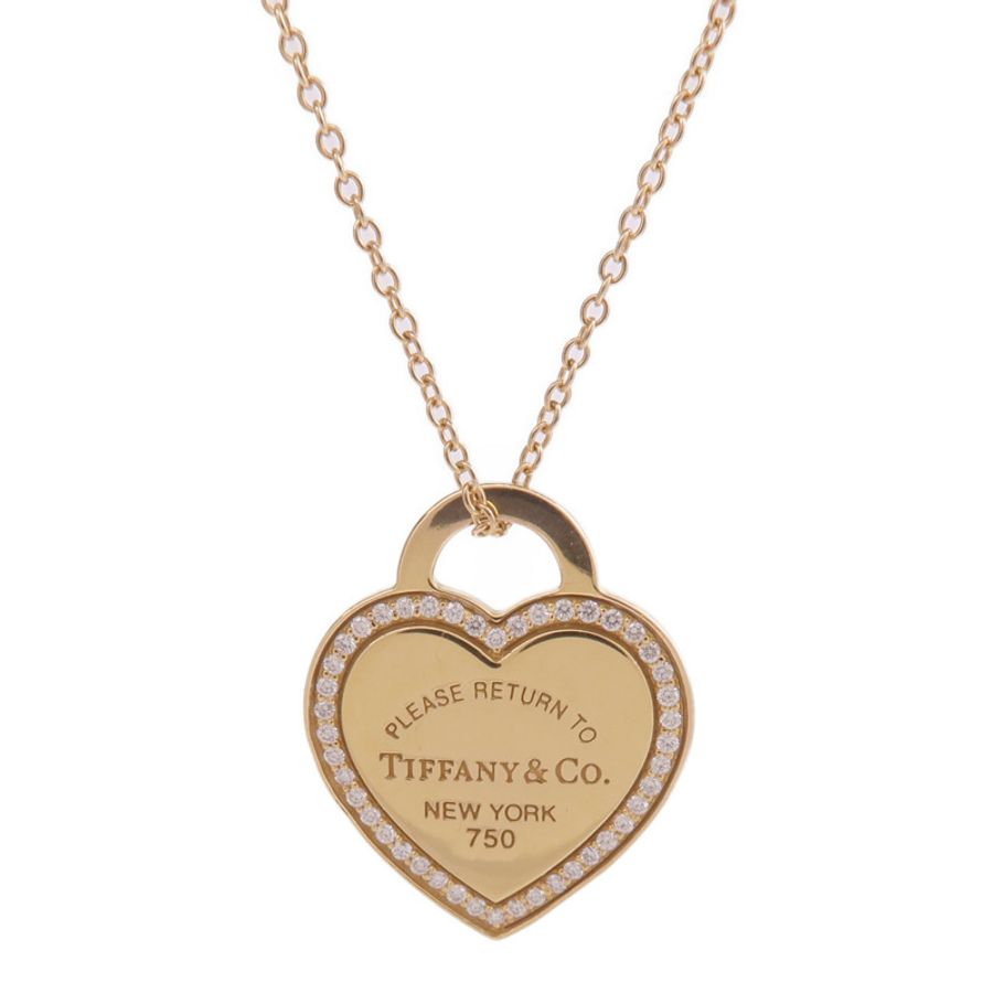 TIFFANY&CO 18K黃金Return to Tiffany Heart Diamond鑽石項鍊-2