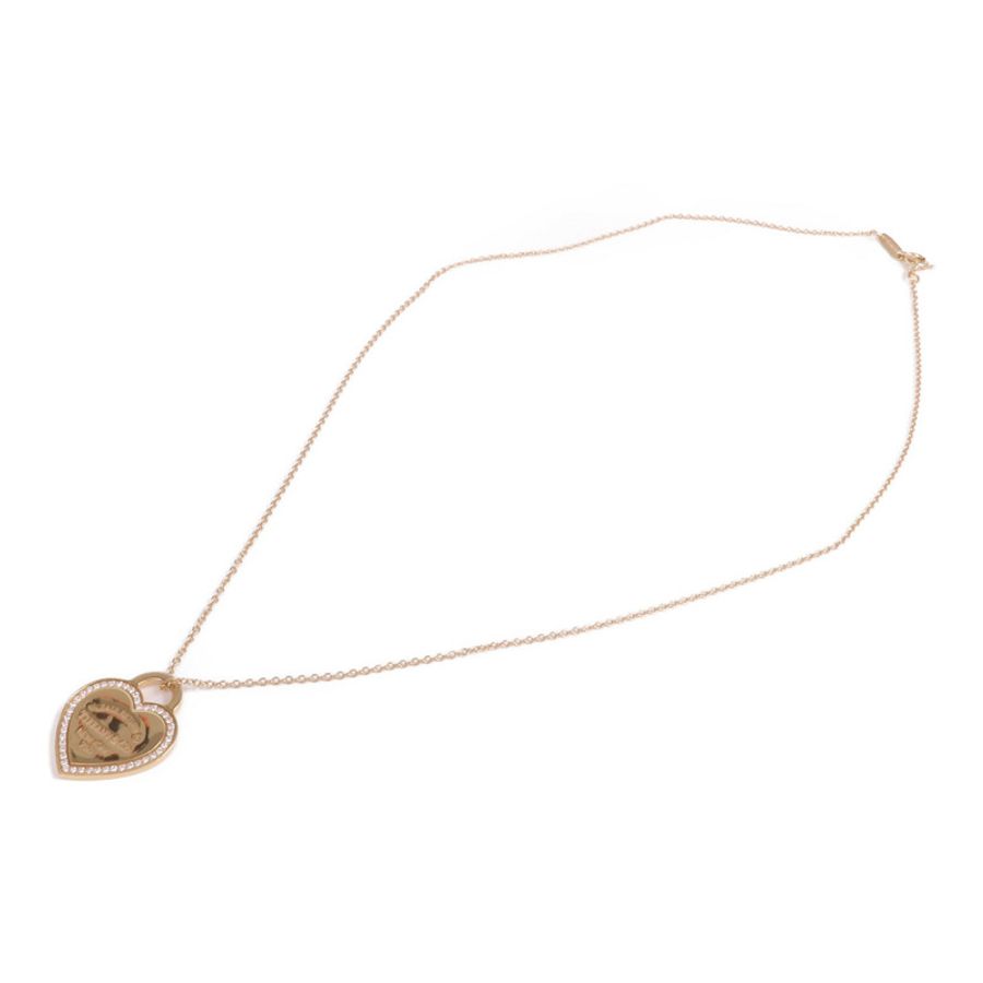 TIFFANY&CO 18K黃金Return to Tiffany Heart Diamond鑽石項鍊-3
