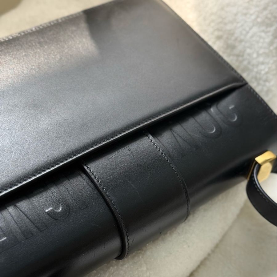 Dior 黑色全皮Montaigne 蒙田30單肩斜背包-7