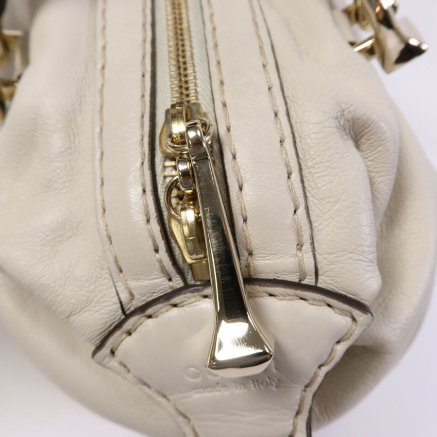 GUCCI 牛皮皮革Boston Bag金扣手挽袋-6