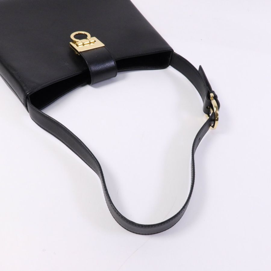 Salvatore Ferragamo 牛皮皮革Gancini金扣肩背袋-7