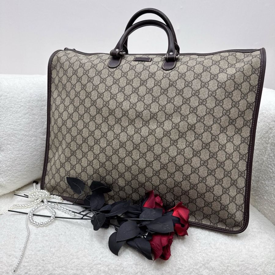 【赫蒂國際精品】Gucci 古馳 GG supreme 帆布公事包 中古 二手 vintage-0
