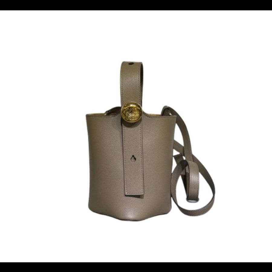 Loewe Mini Pebble 水桶包 金扣手挽肩背兩用手袋-0