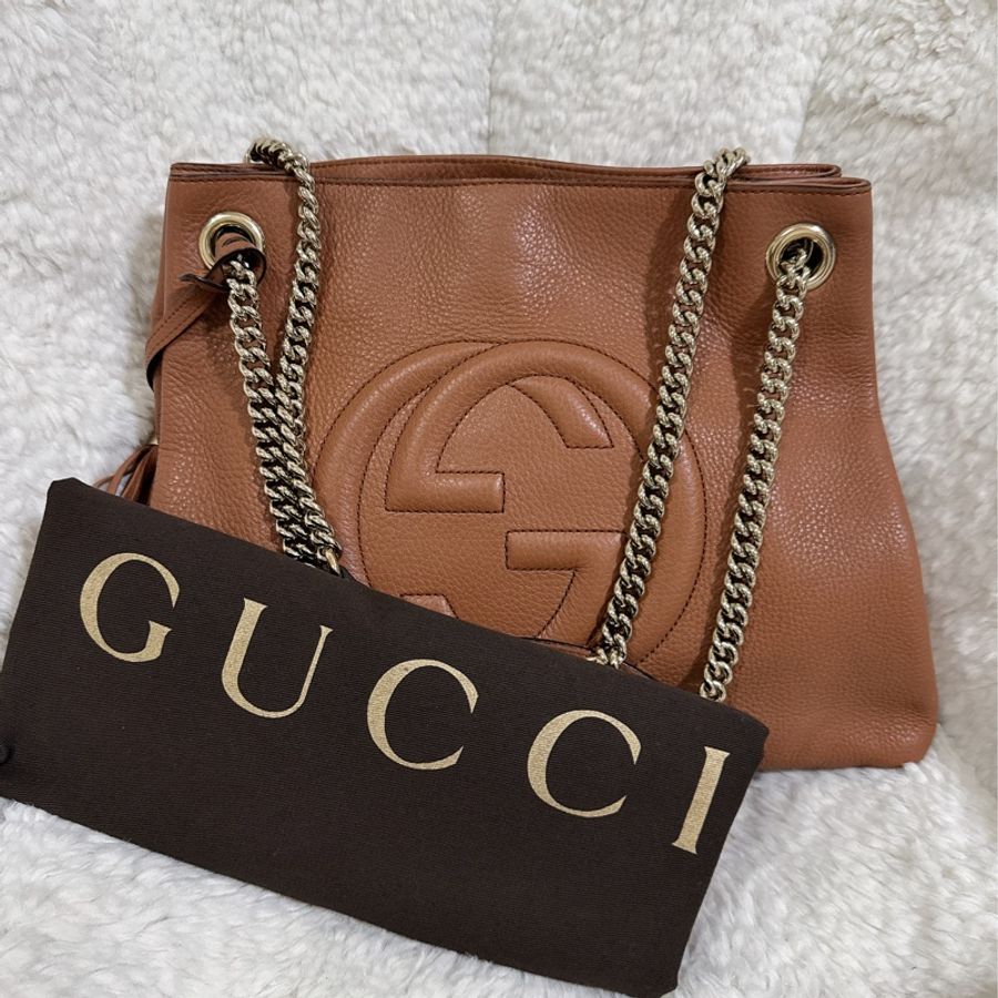 二手Gucci soho 手提肩背包(咖啡色)-50