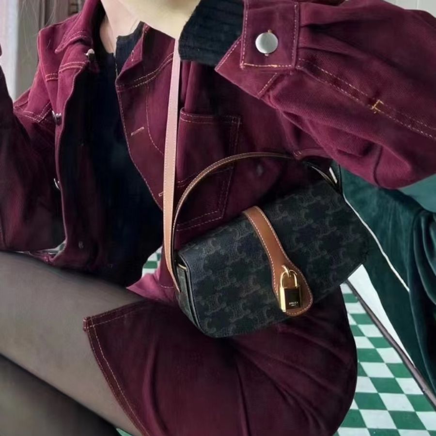 #CELINE 鎖頭肩背包 Lisa同款 ❤️-24