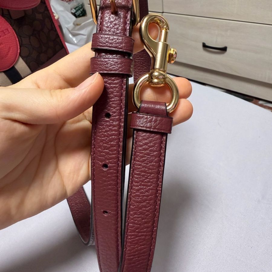 COACH Dempsey 4113 老花帆布拼接提袋 /側背包 /手提包-18