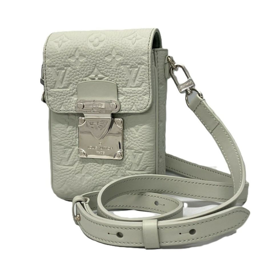 路易威登 (LOUIS VUITTON) Monogram S-Lock 直式穿戴式皮夾 M82568 肩包 皮革 薄荷綠 男士-0