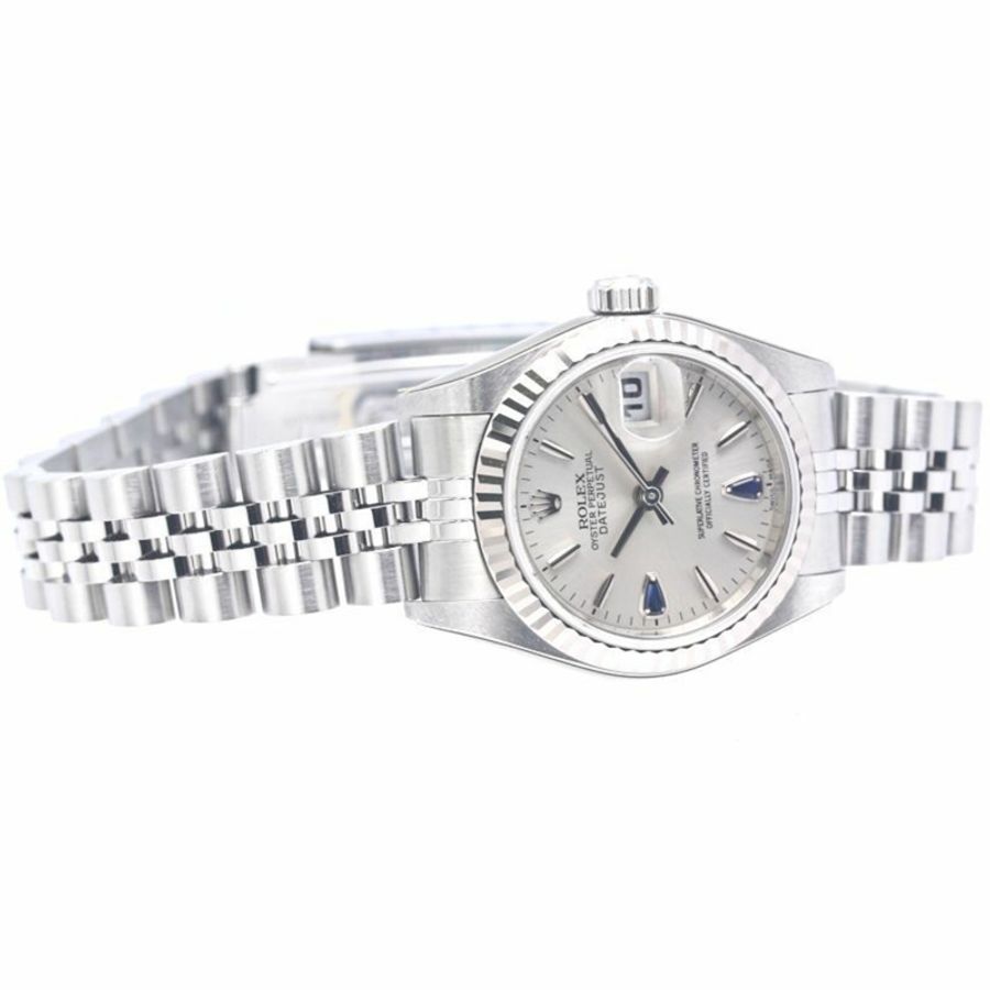 勞力士 Datejust Sapphire 2P 79174 女士腕錶 18K 白金 x 不鏽鋼 40301-6