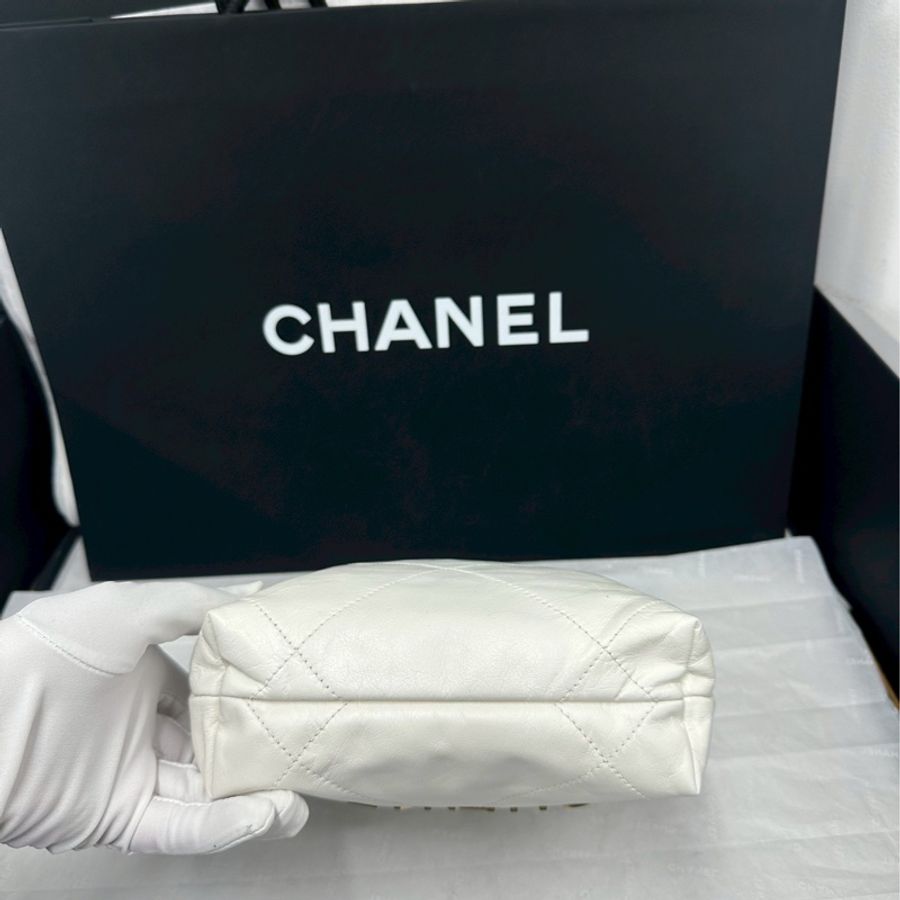 絕美熱門款🥹Chanel香奈兒白金mini22bag鏈條手提單肩斜挎包-13
