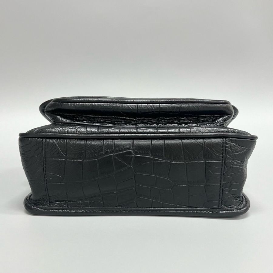 YSL/聖羅蘭 黑色鰐壓紋niki小號baby鏈條尺寸:22*17cm 附件:塵袋-2