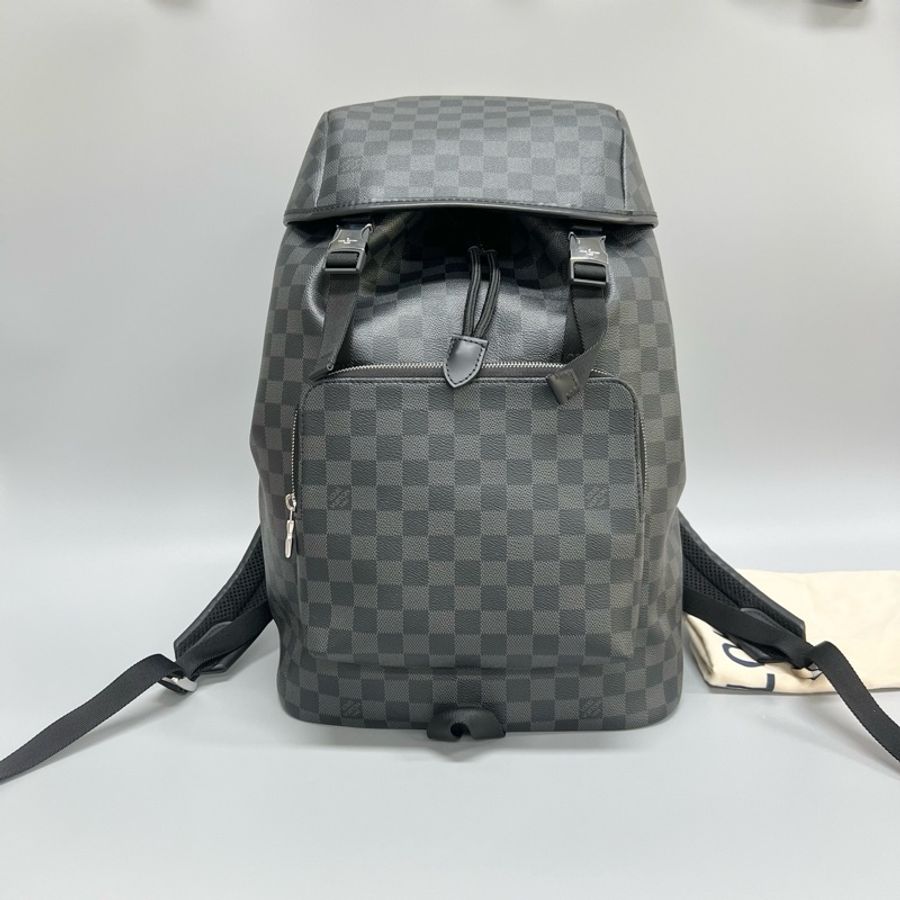 98新 LouisVuitton路易威登 Zack系列男士黑棋盤格雙肩包 尺寸:30×44 附件:塵袋-0