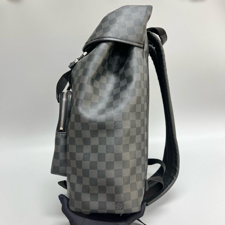 98新 LouisVuitton路易威登 Zack系列男士黑棋盤格雙肩包 尺寸:30×44 附件:塵袋-5