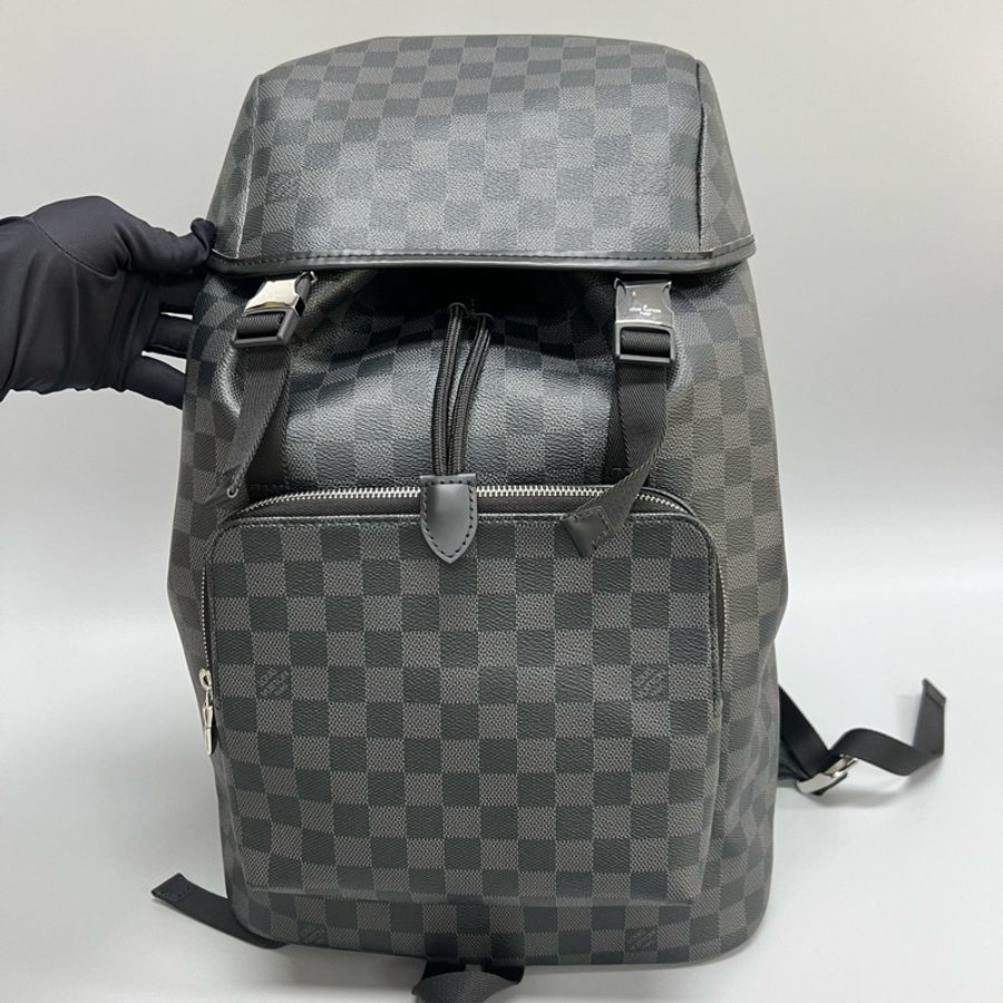 98新 LouisVuitton路易威登 Zack系列男士黑棋盤格雙肩包 尺寸:30×44 附件:塵袋-6