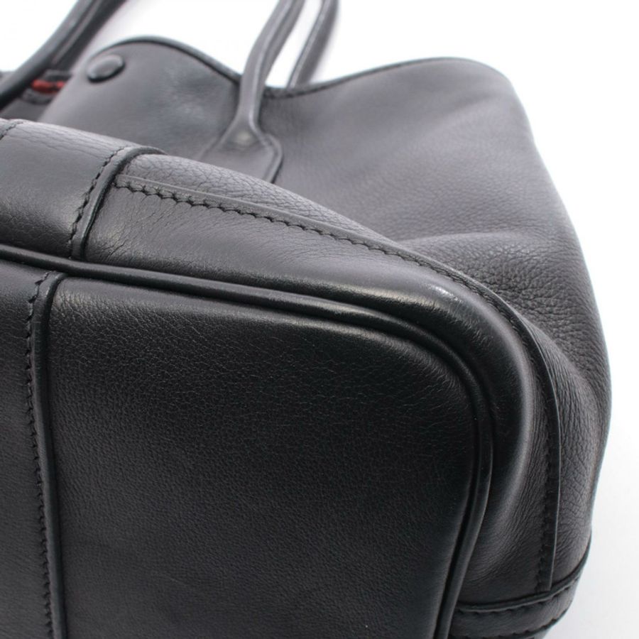 愛馬仕 Garden Twilly TPM 手提包,Swift 皮革,黑色/紅色 SHW,二手女款-9
