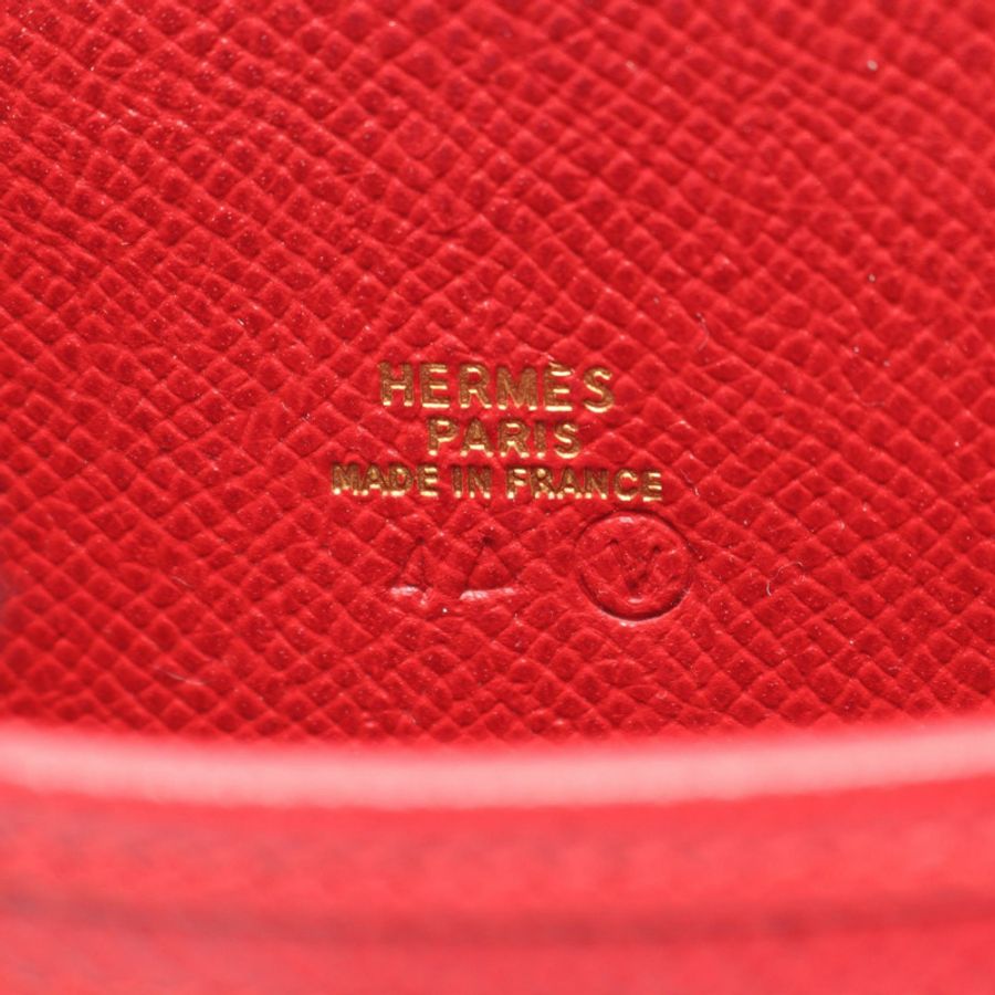 HERMES Balle de Golf 迷你肩斜背包 V Courchevel Rouge Vif 二手 GHW-3