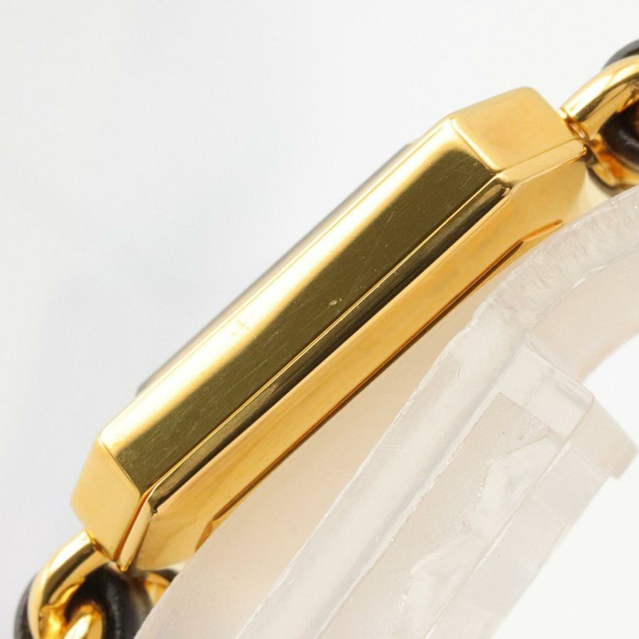 香奈兒 (Chanel) CHANEL Première S 女士腕錶,鍍金 (GP),皮革錶帶,黑色,H0001-10