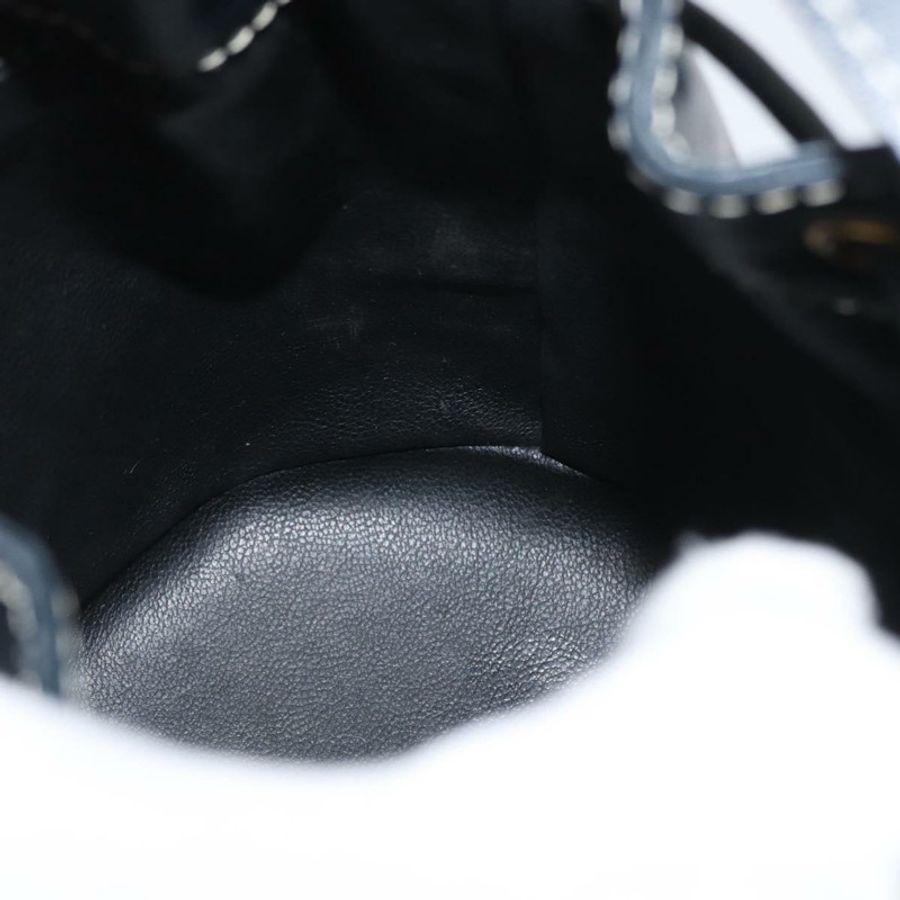 【日本直送】SAINT LAURENT 手提包 單肩包 皮革 海軍藍 白色 金色 正品 am11069A-16