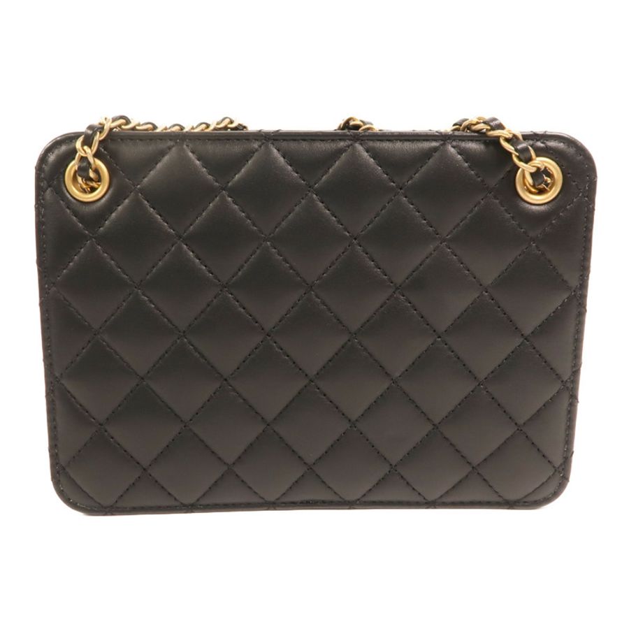 CHANEL 羊皮皮革CC Chain Accordion Bag金扣鏈帶肩背袋-1