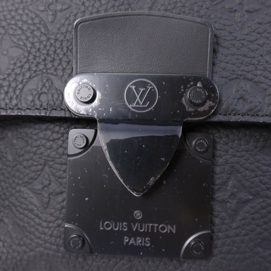 LOUIS VUITTON Monogram Taurillon S Lock肩背袋-6