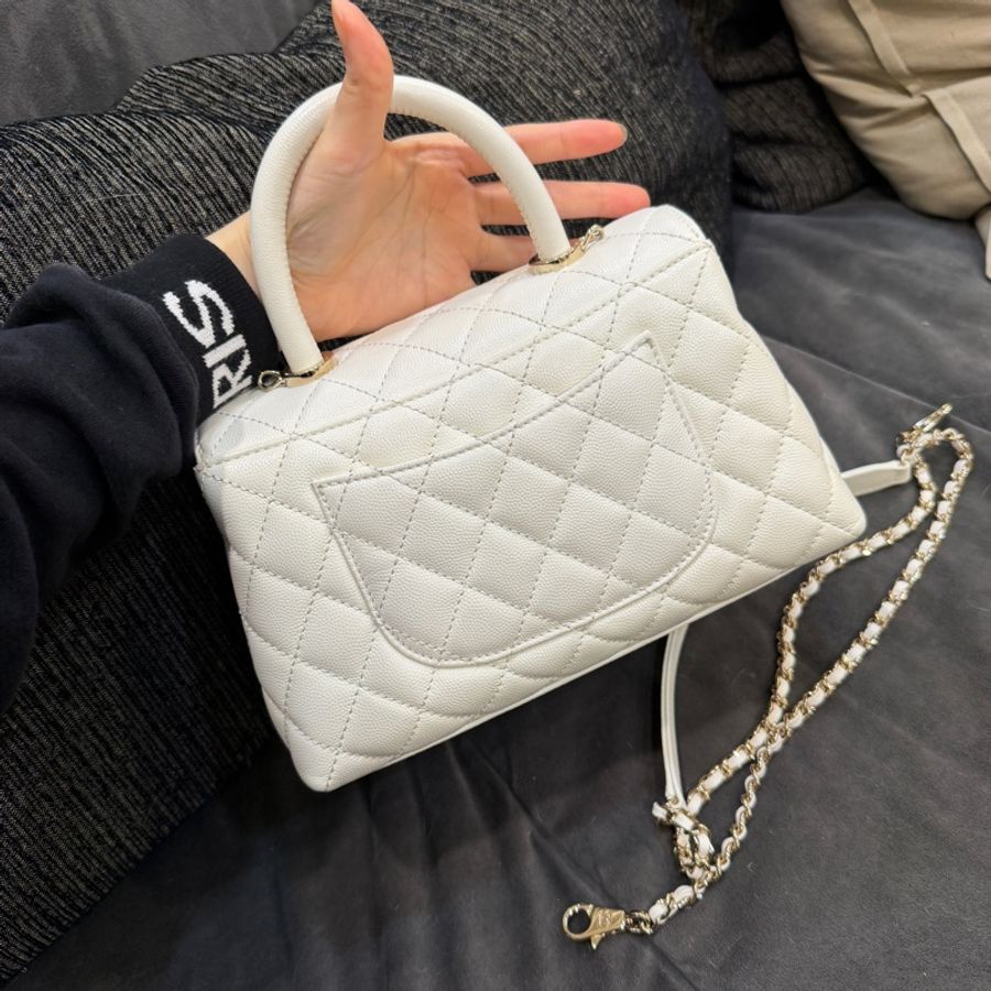 全新全配❤️晶片❤️ 香奈兒 #白金 #cocohandle #荔枝皮 #小號-10