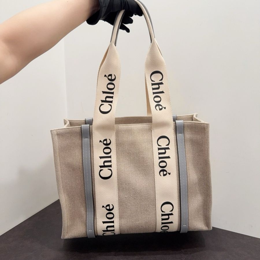 Chloe 蔻依中號托特包 帆布-0