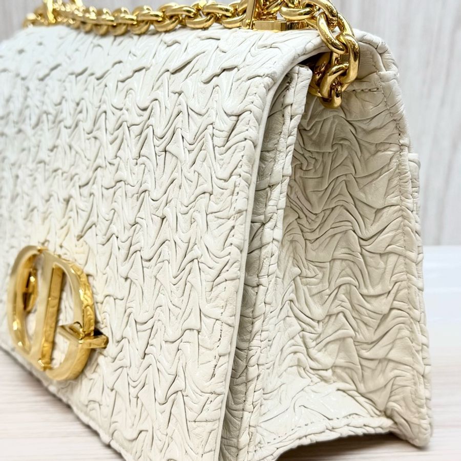 DIOR🤍限量款白金波紋小羊皮蒙田30M9220UPGO-11