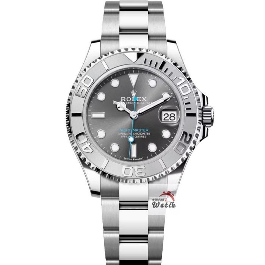 【大眾名錶】ROLEX 勞力士 268622 Yacht-Master 中型遊艇 灰面藍針 2020 大眾名錶B1152-0