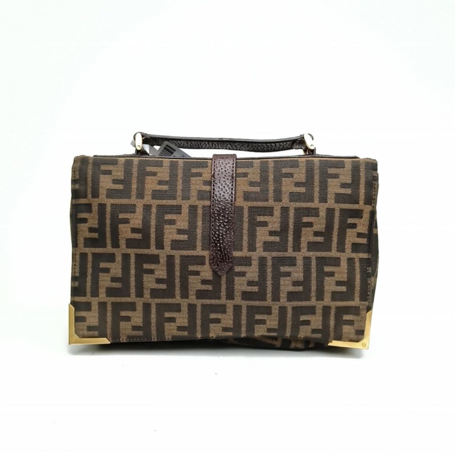 FENDI 老花帆布中古FF斜挎包風琴款-2