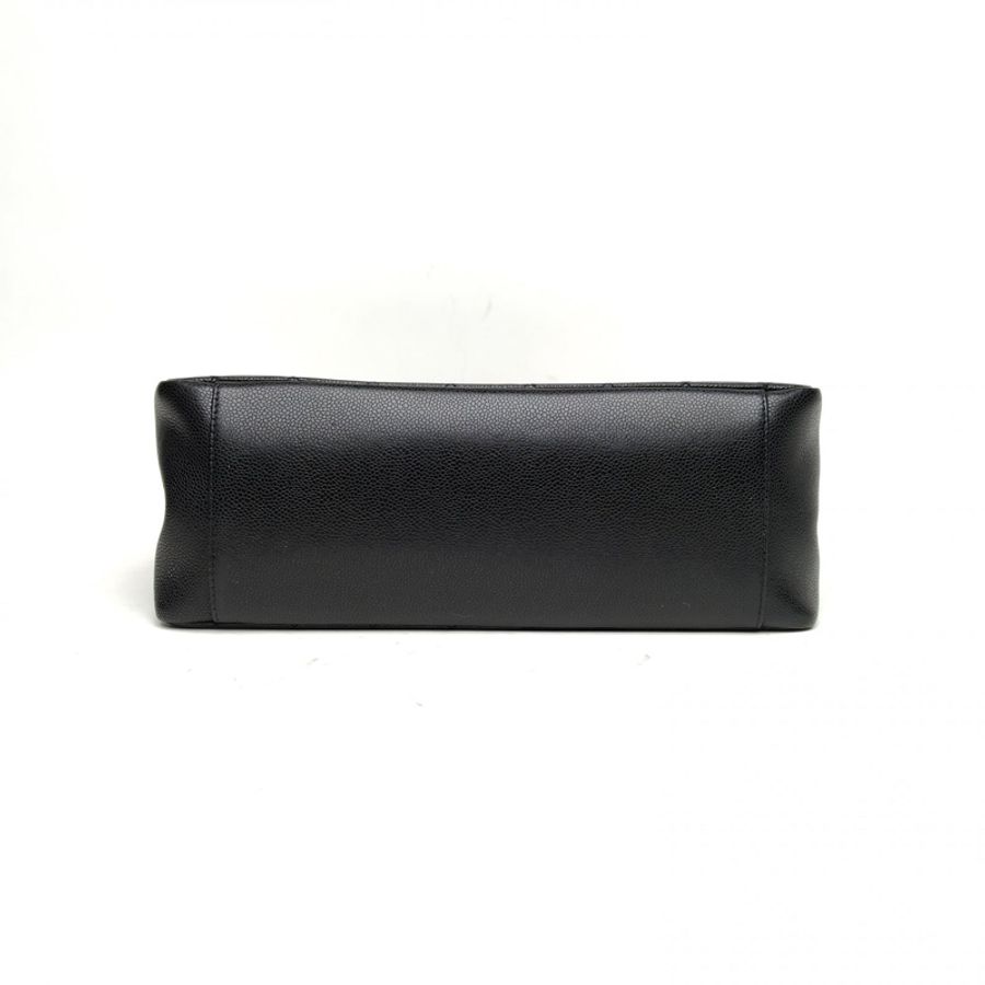 CHANEL GST購物袋小號黑色荔枝牛皮20開金扣-3