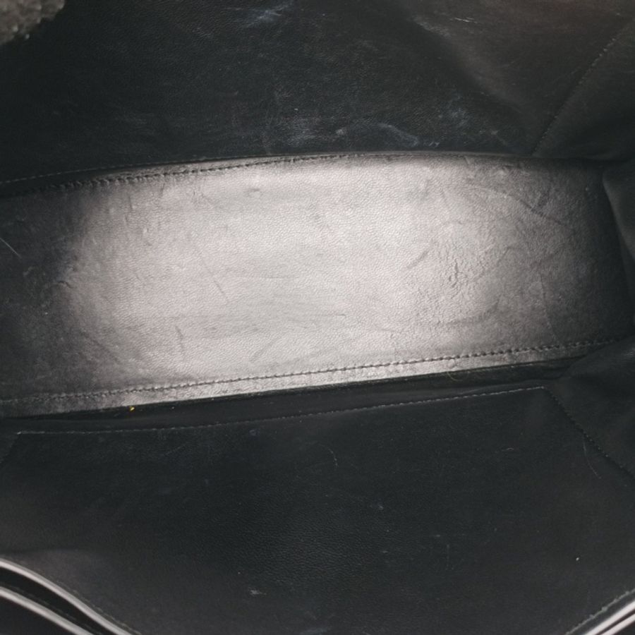 BALENCIAGA CRUSH沙漏復古做舊手提單肩包中號黑色牛皮金扣-5